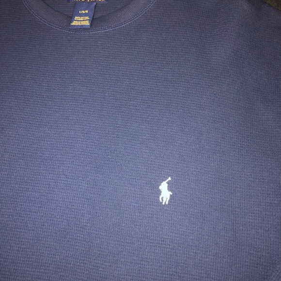 Navy Blue/white logo Ralph Lauren Thermal - Picture 2 of 3